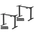 Produktbild: VASAGLE Höhenverstellbarer Schreibtisch elektrisch, 2er Set, Tischgestell, Schreibtischständer, ohne Tischplatte, mit 2 Haken, Memory-Funktion mit 3 Höhen, Stahl, tintenschwarz LSD021B01V2-2J