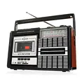 Produktbild: Ricatech PR85-80er Jahre Kassettenrekorder und -rekorder, AM/FM/SW-Radio, USB, SD-Kartensteckplatz, integriertes Mikrofon, Auto Stopp,Leicht, mobil,1x8 Watt eingebaute Lautsprecher,Kopfhöreranschluss