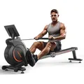 Produktbild: YOSUDA  Rudergerät  | Leise Magnetische Rudermaschine mit 16 Stufen Widerstand, LCD-Display, App-Verbindung & bis zu 160 kg Belastung - Schwarz