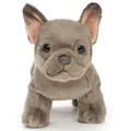 Produktbild: Uni-Toys - Französische Bulldogge (grau) - Ohne Leine - 26 cm (Länge) - Plüsch-Hund - Plüschtier, Kuscheltier – Grau - Ohne Leine