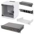 Produktbild: Digitus Netzwerkschrank DN-10-SET-1 Wandgehäuse 6HE - Netzwerkschrank - lichtgrau grau