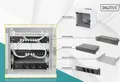 Produktbild: DIGITUS Netzwerk-Set DN-10-SET-1 | 10 Zoll 6HE Wandschrank | 8-Port Gigabit Switch | CAT 6 Patchpanel | PDU | grau