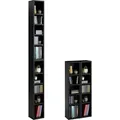 Produktbild: CD DVD Blueray Regal CHART in Schwarz – Zweiteiliges Medienregal, Aufbewahrung, CD-Ständer mit 10 Fächern für bis zu 160 CDs, 20x187 cm (B x H) - Schwarz