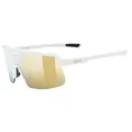 Produktbild: Uvex dyrt - Sportbrille für Damen und Herren - großes Sichtfeld - 100% UVA-, B, C Schutz - mirror - white matt/gold mirror - one size