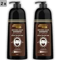 Produktbild: 2x Softto+Plus Braunes Haarfärbe-Shampoo Haarfärbendes Shampoo Haarfarbe 10 Min.