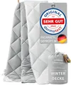 Produktbild: Welldora OPTICLIMA Allergiker Bettdecke 135x200 Winter | Fachärztlich geprüft | Made in Green Oeko-Tex zert. in der Schweiz | Ultra warme Winterdecke | Wendedecke Silbergrau-Weiß | Premium Steppdecke