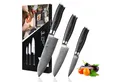 Produktbild: Wakoli Messer-Set Mikata 3er Damast Küchrnesser Set Klingenlängen von 8 bis 17 cm (Damastmesser mit Geschenkbox, 3-tlg., 3er Damastmesser Set), VG10 Kern,langanhaltende Schärfe,ergonomischer Griff