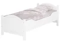 Produktbild: ERST-HOLZ Massivholzbett Weißes Seniorenbett 90 x 200 cm Extra Hoch Einzelbett, Kiefer waschweiß