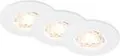 Produktbild: BRILONER KULANA MINI LED Einbaustrahler Bad, 3er Set, IP44 Spritzwasserschutz, Flaches Design, Warmweißes Licht, weiß, 6,5 x 2,5 cm