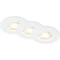 Produktbild: Briloner - Kulana Mini Led Einbaustrahler Bad, 3er Set, Ip44 Spritzwasserschutz, Flaches Design, Warmweißes Licht, Weiß, 6,5 X 2,5 Cm