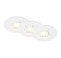 Produktbild: Briloner Leuchten LED Einbaustrahler 7606036, LED fest integriert, 2700K - Extra-Warmweiß, 3er Set, ultraflach, warmweiß, 3000K, schwarz, IP44, 6,5 cm