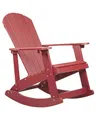 Produktbild: Beliani Moderner Muskoka Garten-Schaukelstuhl in Rot mit Breiten Armlehnen Adirondack