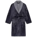 Produktbild: LOOKS BY WOLFGANG JOOP Bademantel XL, Bademantel Unisex Frottee, Morgenmantel grau mit Schalkragen, hochwertige Baumwollmischung