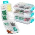 Produktbild: 4er Set Pillendosen 7 Tage – 10 Fächer, BPA-frei, hygienische Medikamentenbox