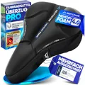 Produktbild: Nextcover® Fahrradsattel Überzug CoverPro mit [Memory Foam 4.0] - Ergonomischer Gel Sattelbezug Fahrrad - Sattelüberzug gepolstert I Fahrradsitz Polster für Damen & Herren Trekking