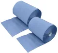 Produktbild: Putzpapier Putzrollen Putztuch 2 Rollen 3-lagig Blau 37,5x34cm