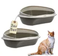 Produktbild: GarPet Katzenecktoilette 2er Set Katzenklo Ecke XXL Eck Katzentoilette Ecktoilette WC