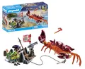 Produktbild: PLAYMOBIL Pirates 71532 Kampf gegen die Riesenkrabbe, epische Seeschlacht, inklusive Kanone, Haken-Geschoss und Säbel, detailreiches Piraten-Spielzeug für Kinder ab 4 Jahren