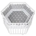 Produktbild: roba Laufgitter 'Little Stars', 6-eckig, inkl. Schutzeinlage, weiß - B-Ware