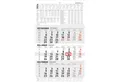 Produktbild: ZETTLER Monatskalender ZETTLER Wandkalender 2026 3 Monate Planer schwarz rot weiß 3M 1S mit D
