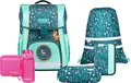 Produktbild: McNeill Schulranzen Bravo, inkl. Etui, Turnbeutel, (Set, 9-tlg., Schlamperrolle, Trinkflasche, Lunchbox, 2 Magnete & 1 Anhänger)