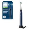 Produktbild: Philips Sonicare 5300 Elektrische Zahnbürste, Schallzahnbürste mit 2 Intensitätsstufen, Druckalarm, SmarTimer und BrushPacer, Marineblau, Modell HX7103/01