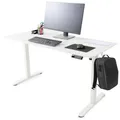 Produktbild: Arebos elektrisch höhenverstellbarer Schreibtisch 120x60 cm | Memory-Funktion | Verstellbarer Computertisch 72-118 cm | Standing Desk | ergonomischer Bürotisch | Steh-Sitz Tisch | Weiß