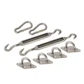Produktbild: Windhager Sonnensegel Befestigungsset, Montageset, Zubehör für Sonnenschutz, Segel Befestigungs Kit, robust, witterungsbeständig