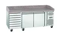 Produktbild: Bartscher Belegstation Pizza Pizzakühltisch G-S7T mit Rollen 7 Schubladen 40x60