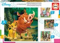 Produktbild: Educa - Puzzle Disney | 4-in-1 Kinderpuzzle Set | Progressive Puzzles mit 12, 16, 20, 25 Teilen | Puzzle ab 3 Jahren (18104)