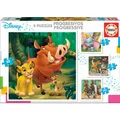 Produktbild: Educa 18104, Disney Tiere, 4-in-1 Puzzleset für Kinder ab 3 Jahren, Puzzle