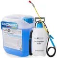 Produktbild: Nanoprotect Steinreiniger Konzentrat | 5 kg inkl. Drucksprüher | Für ca. 500 m² | Intensivreiniger für Außenanlagen | Ideal für Haus, Hof und Garten