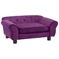Produktbild: vidaXL Hundesofa Burgunderrot 72x45x30cm Plüsch Hundebett Hundecouch Katzen