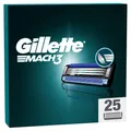Produktbild: Gillette Mach3 Rasierklingen für Männer, 25 Original Gillette Ersatzklingen, Klingen für Herren mit Gleitstreifen für ein sanftes Gleiten und Klingenbeschichtung