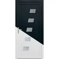 Produktbild: Kunsstoff-Haustür K043 innen weiß/aussen anthrazit 100 x 200 cm DIN L