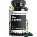 Produktbild: natural elements Bio Spirulina Presslinge – 500 Tabletten – vegan, hochdosiert, ohne unnötige Zusätze – in Deutschland produziert