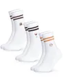 Produktbild: Occulto Damen & Herren Motiv Tennissocken mit Streifen 3er Pack (Modell: Summer), Statement Tennis Socken Kaffee 35-38