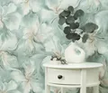 Produktbild: EUR 3,37/qm/ Tapete Erismann Aurora 10514-18 Floral Blumen Türkis Glitzereffekt