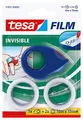 Produktbild: tesa tesafilm invisible, 2 Rollen + Mini Abroller, rot-blau, Blister