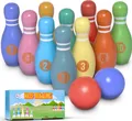 Produktbild: Pink Papaya Kegelspiel Bowling 12 teiliges Kegel Set für Kinder - Classic XL