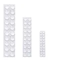 Produktbild: FeJu Elastikpuffer transparent | 60 Stück in 3 Größen selbstklebend | Gummifüße, Silikon Möbelschutz, Anti Rutsch Pads, Toilettendeckel Stopper Wand