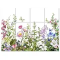 Produktbild: K&L Wall Art Fliesenaufkleber selbstklebend Wandschutz Sticker Sommerwiese Blume Küche weiß 15 cm x 15 cm
