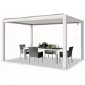 Produktbild: PRIMEYARD Pergola 3x4 m Aluminium Pfosten mit Lamellendach aus Aluminium weiße Terrassenüberdachung