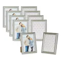 Produktbild: levandeo 10er Set Bilderrahmen 13x18cm Fotorahmen Silber Antik Portraitrahmen Glasscheibe Wanddeko Tischdeko