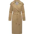 Produktbild: Ragwear Trenchcoat Longtrench Eleganter Mantel-Klassiker mit Taillenband braun S (36)