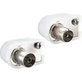 Produktbild: Schwaiger - Iec Winkel Set Wst1020 532 Weiß, 1x Iec Winkelstecker & 1x Iec Winkelbuchse Antennen & Koaxkabel