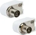 Produktbild: Schwaiger IEC Winkel Set WST1020 532 weiß, 1x IEC Winkelstecker & 1x IEC Winkelbuchse