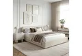 Produktbild: IDIMEX Polsterbett MARINI, Bett 140x200 cm mit Lattenrost Doppelbett mit Kopfteil Stoff creme