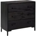 Produktbild: vidaXL Kommode Schwarz 75x35x70 cm Massivholz Kiefer