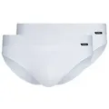 Produktbild: Skiny Slip Herren Brasil Slip 2er Pack Cotton Retro (Packung, 2-St) gerundeter Beinausschnitt weiß M